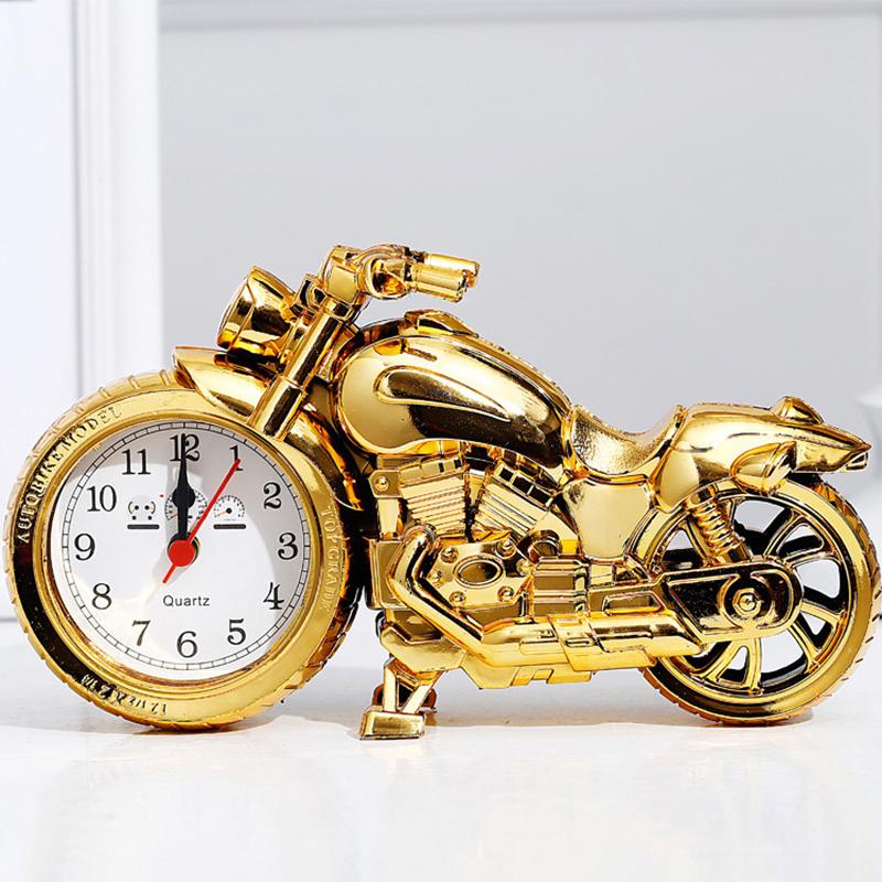 Vintage Alarm Clock Motorcycle Model Tabletop Clock Desktop Alarm Clock Bedside Clock Home Decor For Office Bedroom Nightstand