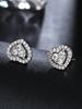Emmaya-Heart CZ Stud Earrings for Women, Cute Zirconia Band, Marriage Statement, Wedding Party Jewelry, Fashion