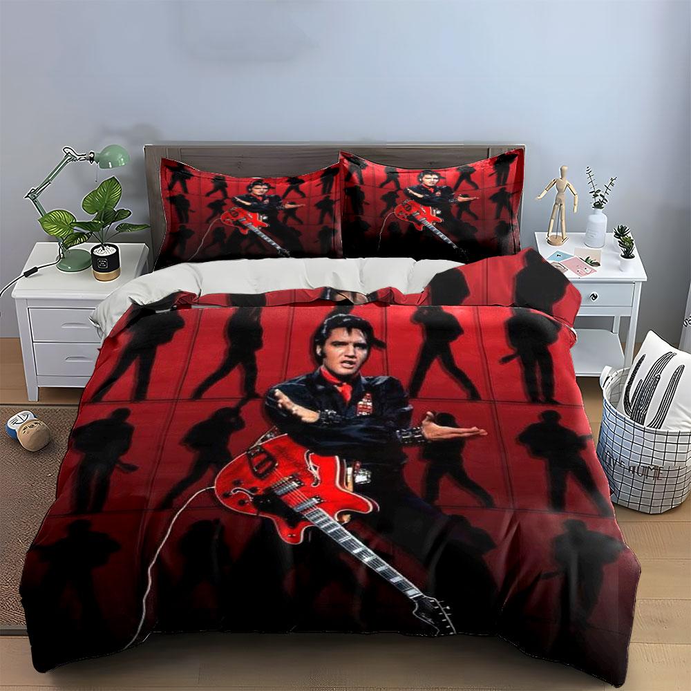 Musician and guitar silhouettes. Bedding sets Duvet cover sets Duvet covers Pillowcases(1*Duvet Cover 2*Pillowcases without duvet insert)