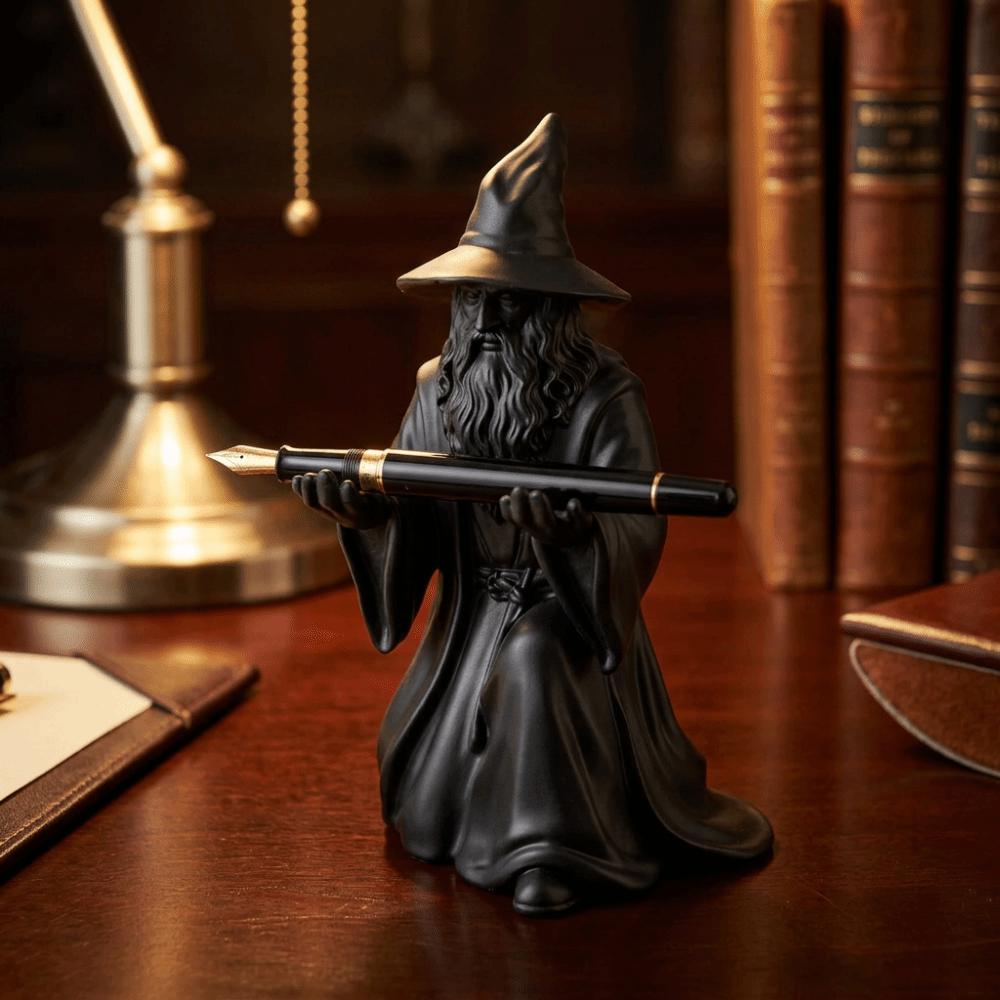 3D Printed Wizard Statue Model Creative Design Wizard Ornament Fashion Pen Holder  Gift