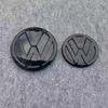 For VW Volkswagen Jetta MK5 Golf 2PC Replacement Gloss Black Front Grill Badge + Rear Trunk Lid Emblem Logo for volkswagen Polo