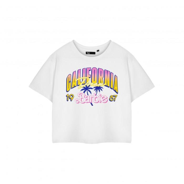 Barbie Womens/Ladies California Dream Short-Sleeved Crop T-Shirt