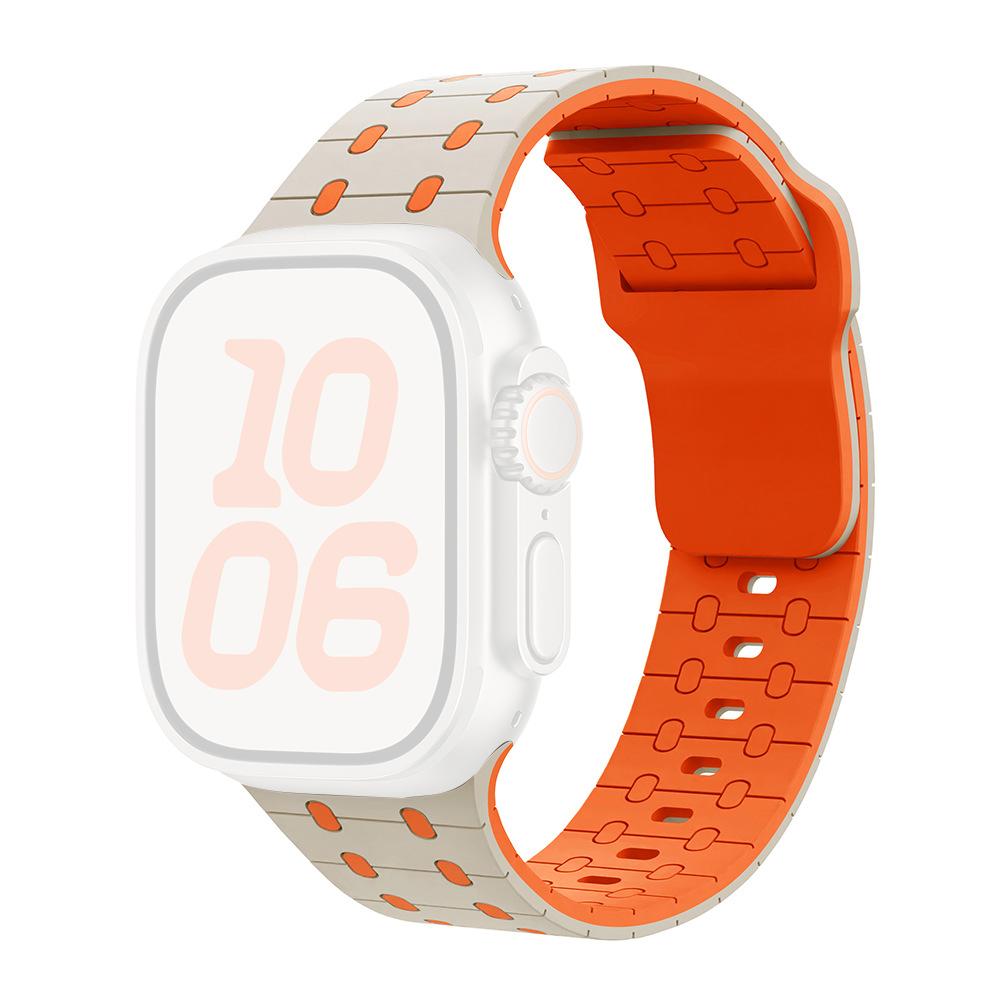 Silicone Band for Apple Watch Series 10 9 8 7 SE 6 5 4 3 2 1 42mm 41mm 40mm 38mm Stylish Adjustable Watch Strap