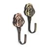 2 шт./набор Металлические крючки для штор с узором розы Домашний настенный дверной декоративный крючок Подхваты