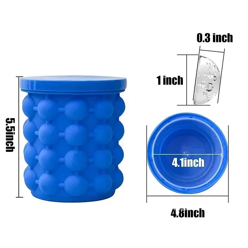 1pc-Silicone Ice Cube Maker Portable Bucket Wine Ice Cooler Beer Cabinet Space Saving Kitchen Tools Drinking Whiskey Freeze