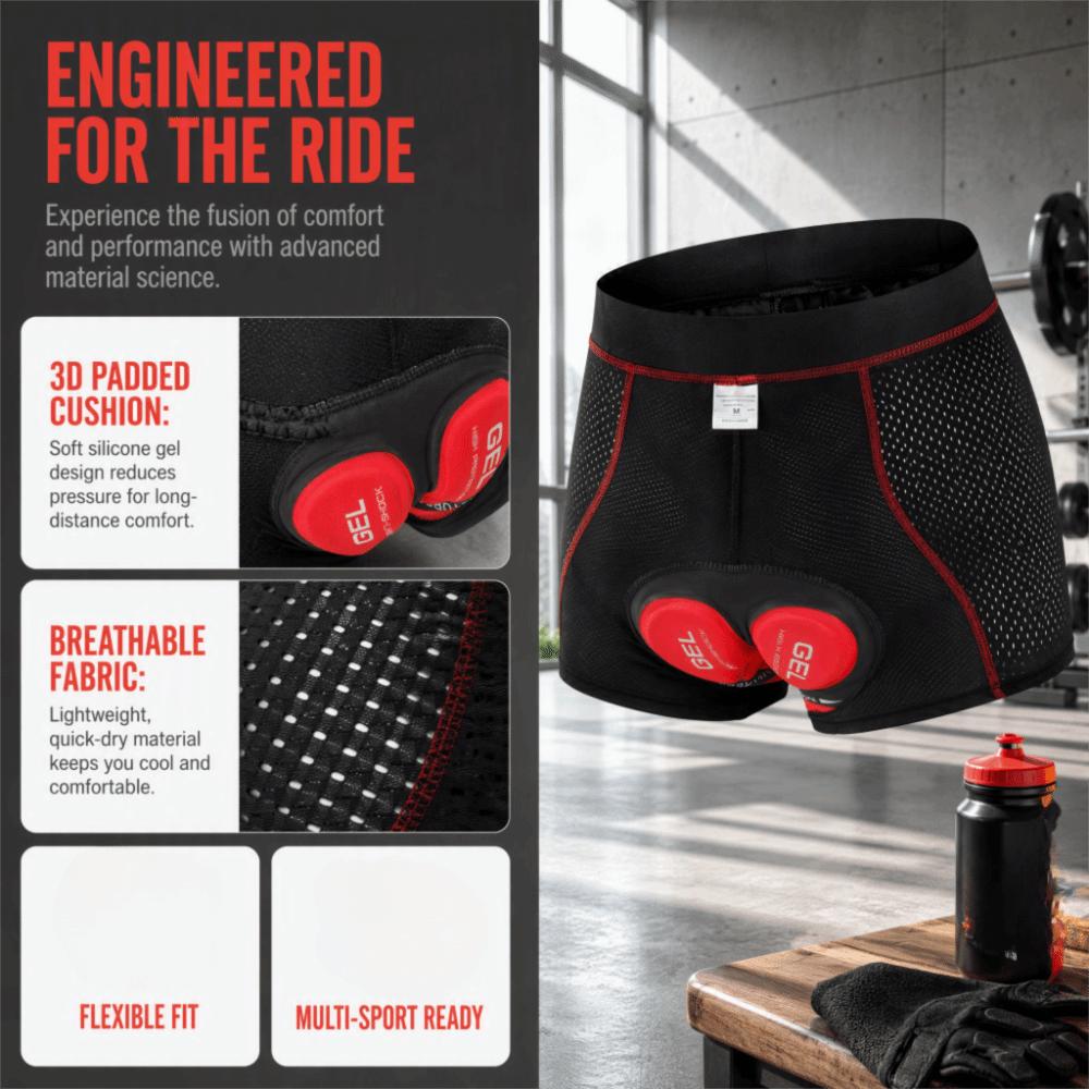 Breathable Riding Underpants 3D Padded Bike Shorts Mens Cycling Underwear  Mountain Bike Riding