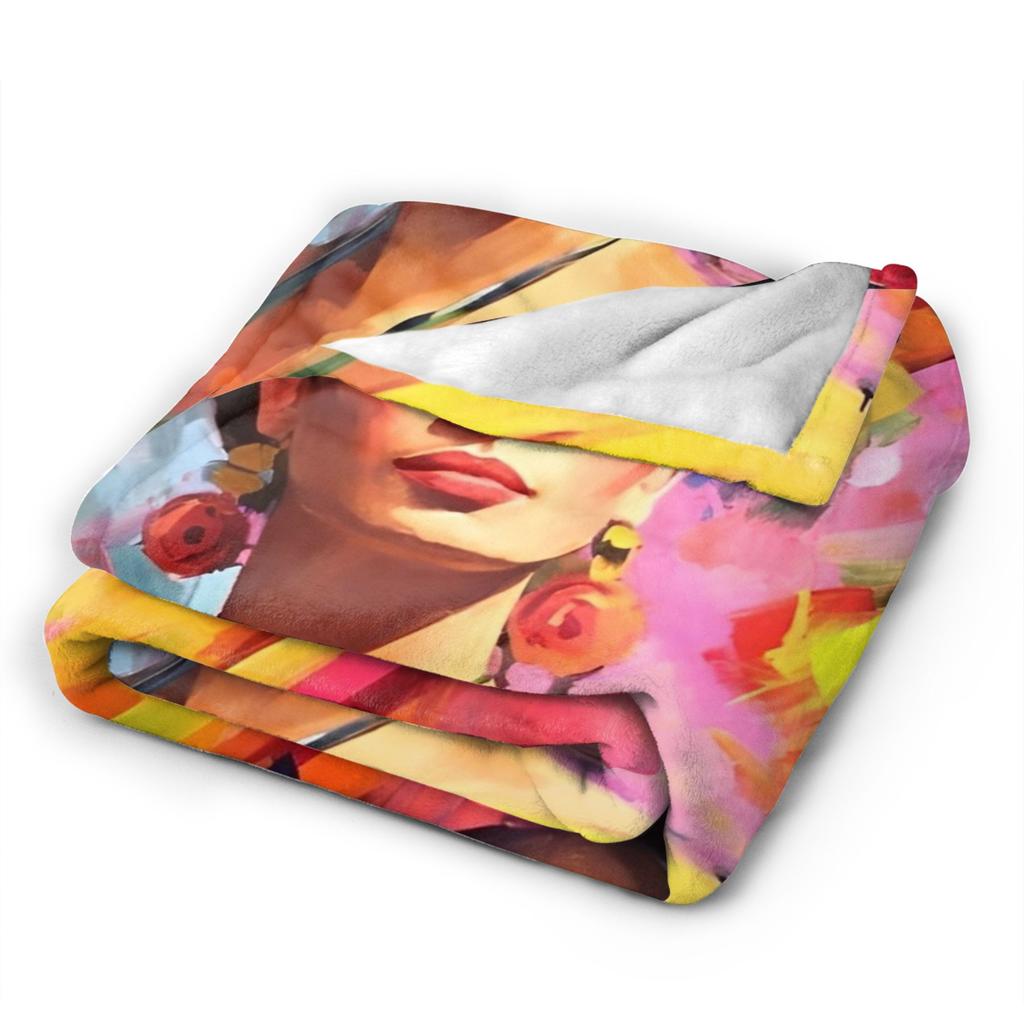 Fridaes Kahloes Merch Blankets Super Soft Flannel Throw Blanket Relax Bedspread