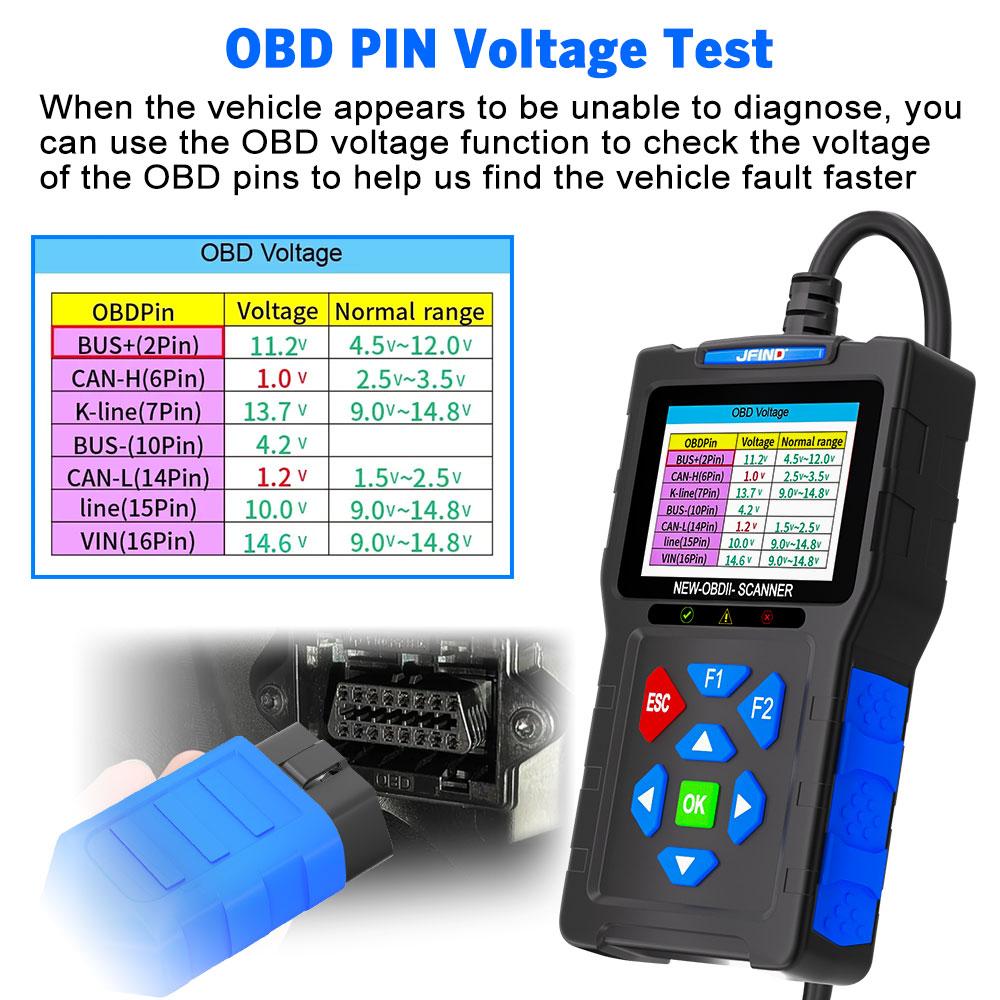 Car OBD2 Scanner Universal Motorcycle Cable 3-in-1 For Yamaha For Honda Code Reader Battery Performance Testing Diagnostic Tool
