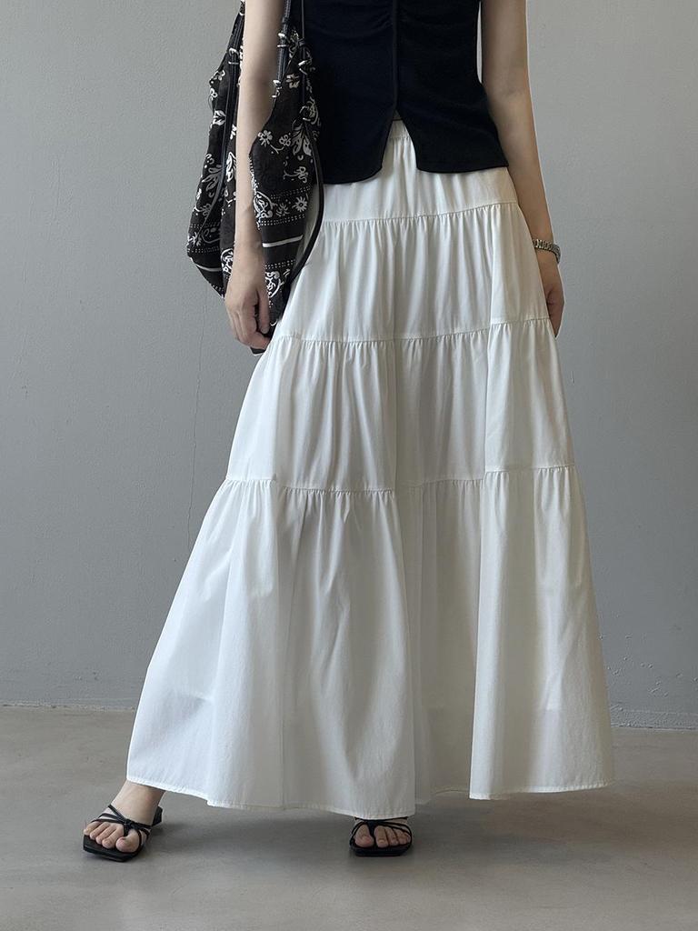 Женская миди-юбка А-силуэта в черно-белую клетку Yan Shuang, с высокой талией, свободного кроя, летний стиль