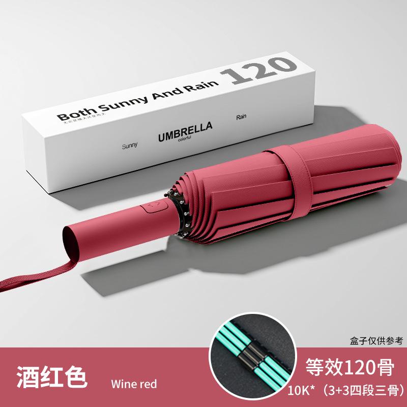 Automatic Umbrella Dual-purpose Women's and Men's Sunshade Sun Protection Reinforcement Thickened Wind-resistant Large Strong Double Umbrella