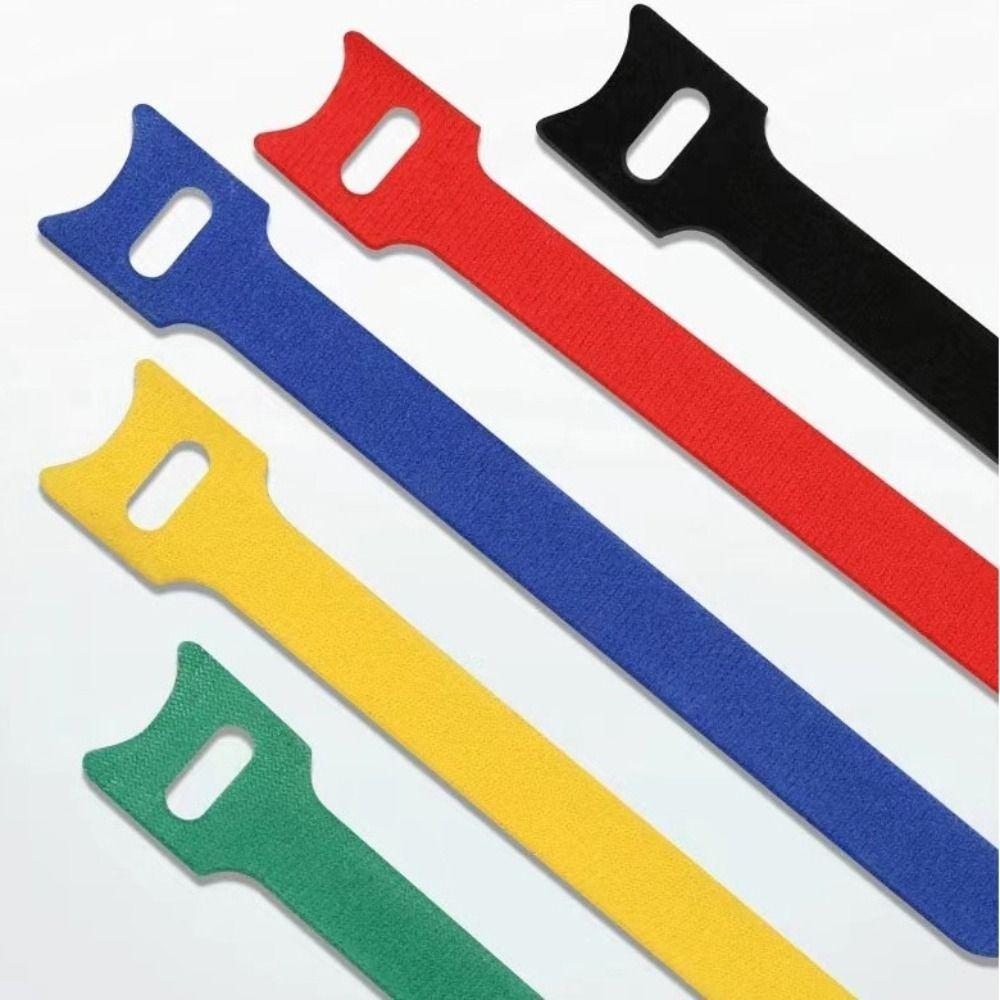 50 Pcs Cord Organizer Nylon Fastening Cable Ties Hook Loop Cable Management Headphones