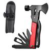 Multi Purpose Tool Axe Stainless Steel Portable Outdoor Camping Safety Hammer Anodized Aluminum