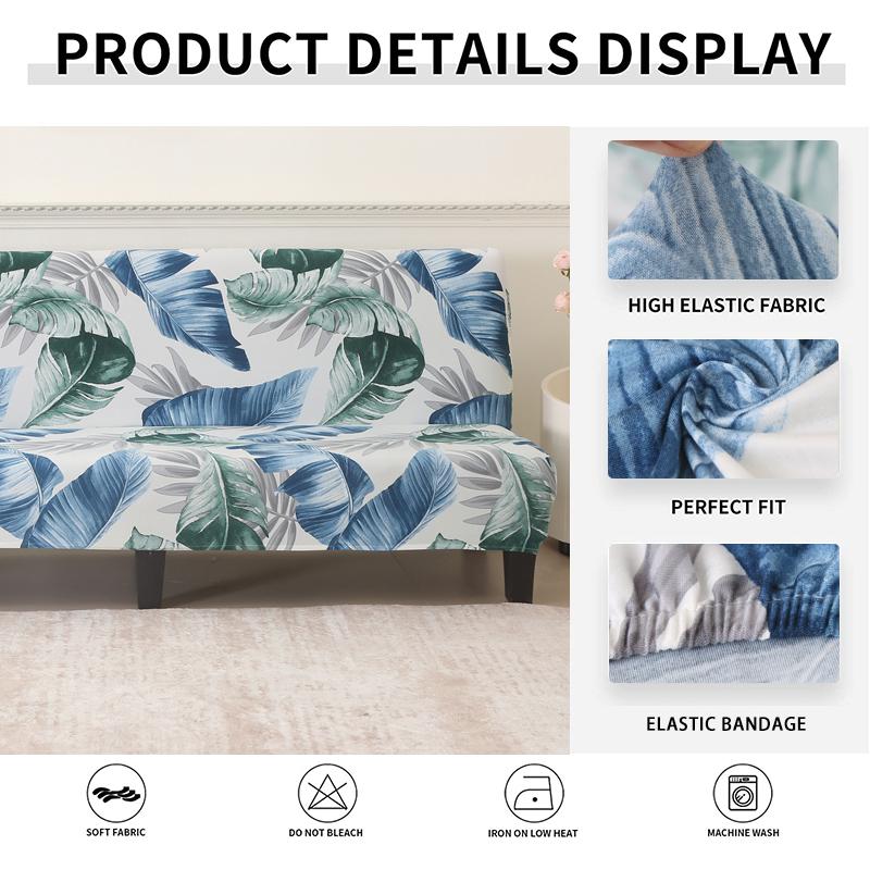 Чехол-футон для дивана без подлокотников, чехол для складного дивана, чехол для дивана, моющийся, защитный чехол для мебели для дивана без подлокотников