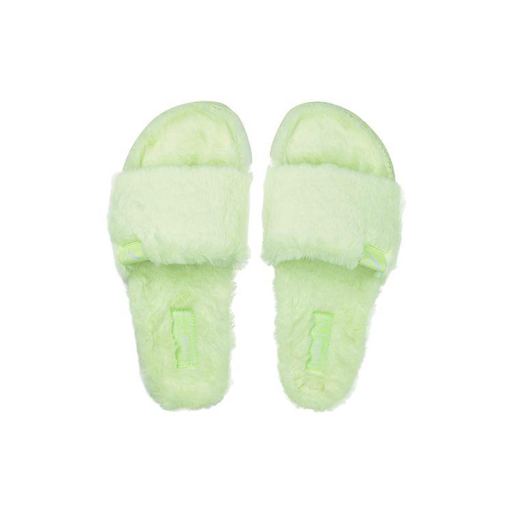 Puma Leadcat 2.0 Faux Fur Outdoor Sports Slippers Women Slippers Green 385803-03