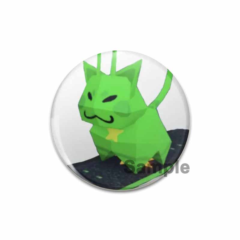 32/44/58 мм милые значки аниме-сериала забавный значок кота енота интересные мультяшные животные броши рюкзак одежда подарок аксессуар