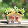 Flower Pot Figurine Decors Indoor Plants Outdoor Resin with Drainage Pen Holder Plant Containers for