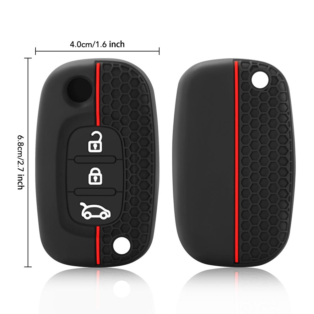 Чехол для автомобильного ключа с 3 кнопками из силикона для LADA Priora Sedan Sport Kalina Granta Vesta X-Ray XRay Remote Key Shell Fob