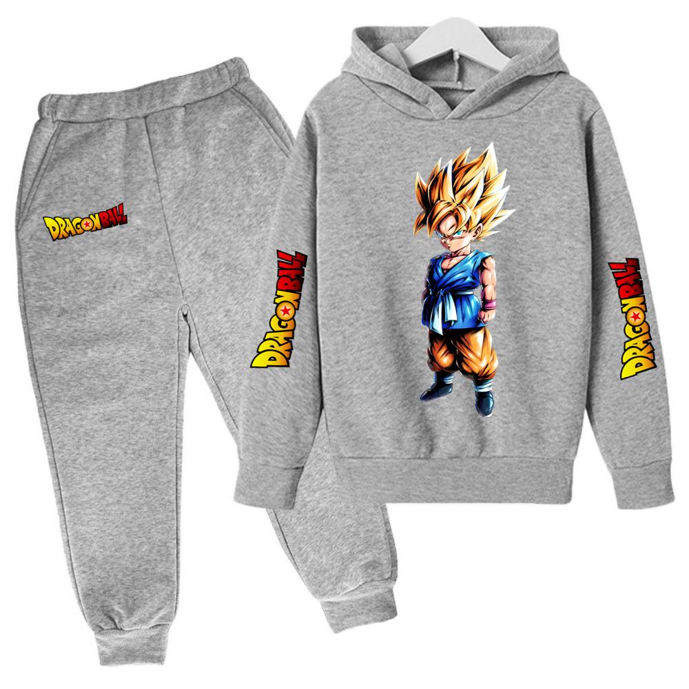 MINISO Уличный костюм Goku Fashion Girl Boy Одежда Аниме Dragon Ball Z Зимние детские комплекты 2025 Kawaii Теплые размеры 100-160 Топы Милые Теплые