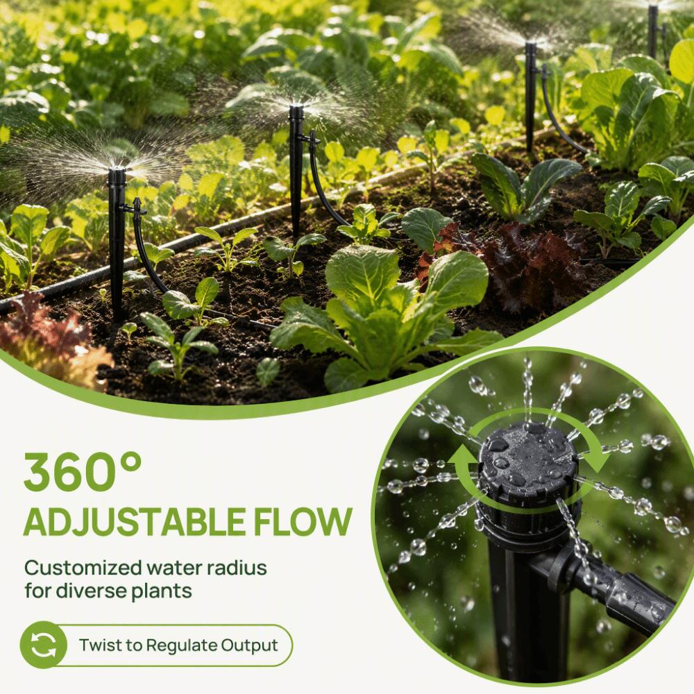 50PCS Plastic irrigation drippers on stake Black micro sprinkler emitter  Agricultural Planting