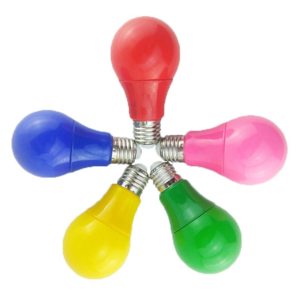 AC220V 110V Lamparas Фонарик A60 Лампа E27 B22 База Цветной Свет Светодиодная Лампа