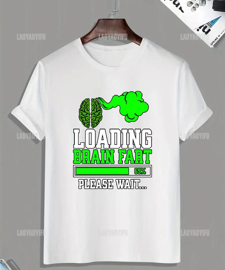 Humor Warning Fart Now Loading Please Stand Back Graphic T-shirt Woman Casual O-neck Loose Tees for Summer Vintage Tops