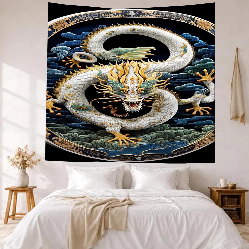 Dragon Wall Decor Tapestry Art For Pet Memorial Birthdaywedding Party Backdrop Family Gift