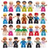 Duplo Фигурки Член Семьи Полицейский Врач Большого Размера Строительные Блоки DIY Образование Детские Игрушки