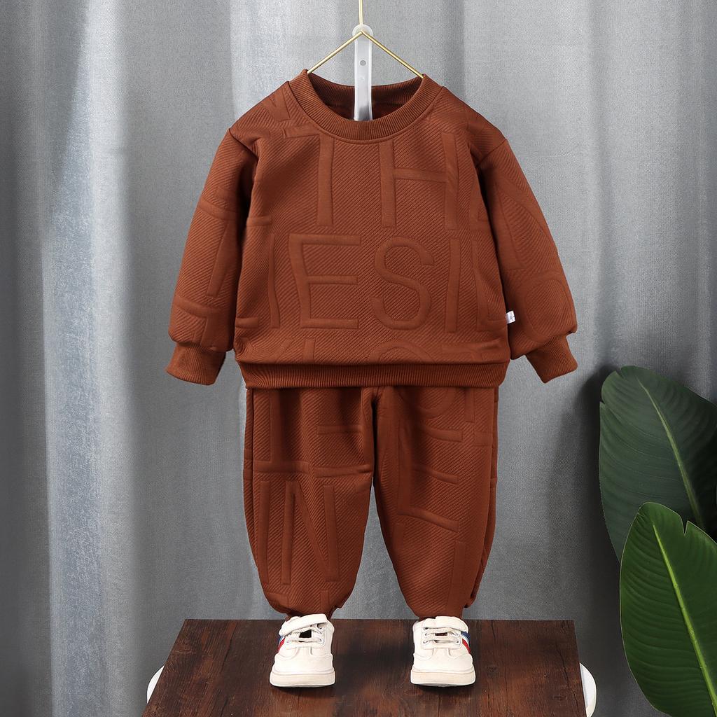 Baby Warm Sets Spring Autumn Trendy Suit Boys Girls Sweatshirt Outfit Kids Cotton Top Casual Sports Pants
