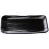 Premium Nigiri Sushi Long Rectangular Daiho Serving Yuzu Tenmoku Black Made In Japan J-Kitchens Plate, 5.5-inch Plate, (Black Backing),