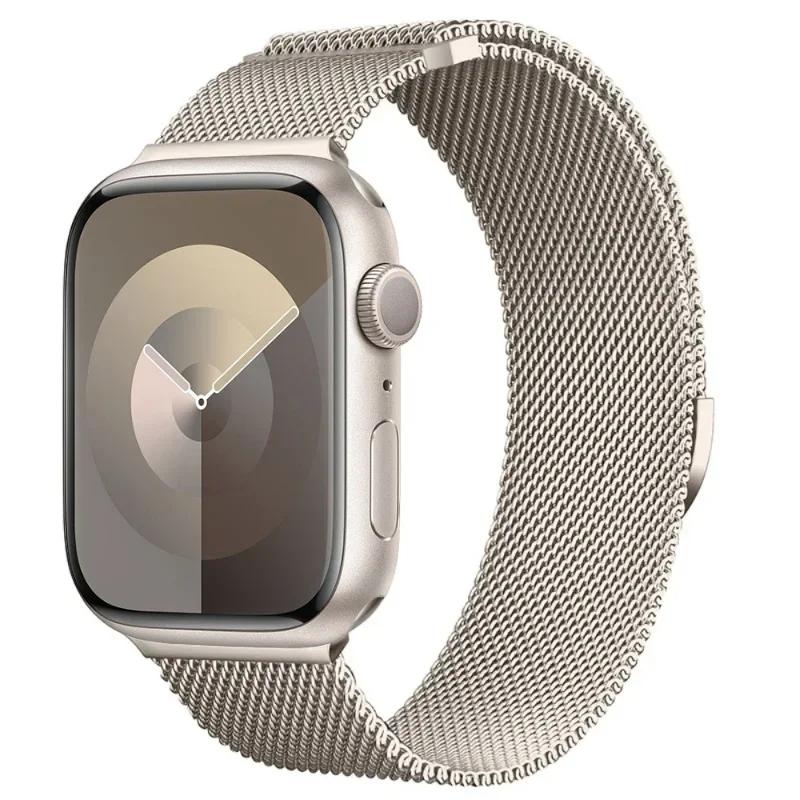 Магнитный ремешок для Apple watch 9 8 7 41 мм 45 мм Ultra/2 49 мм Мужской женский металлический дышащий ремешок для iWatch 6 5 4 3 SE 44 мм 40 мм 42 мм