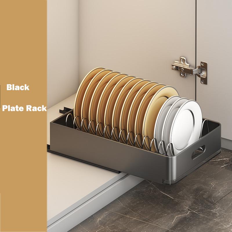 Kitchen Storage Rack with Slide Rails Retractable Drawer Organizer Pull-out Cabinet Organizer Tray Spice Box Kitchen Accessories