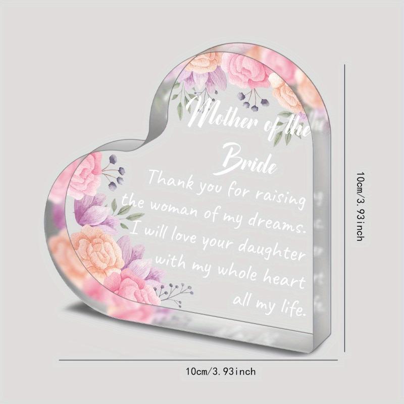 2D Flat Heart-Shaped Acrylic Thank You Plaque, Weddings & Special Occasions Gift, Suitable for Wall Decoration, Porch, Room, Villa, Accents Home, Hall