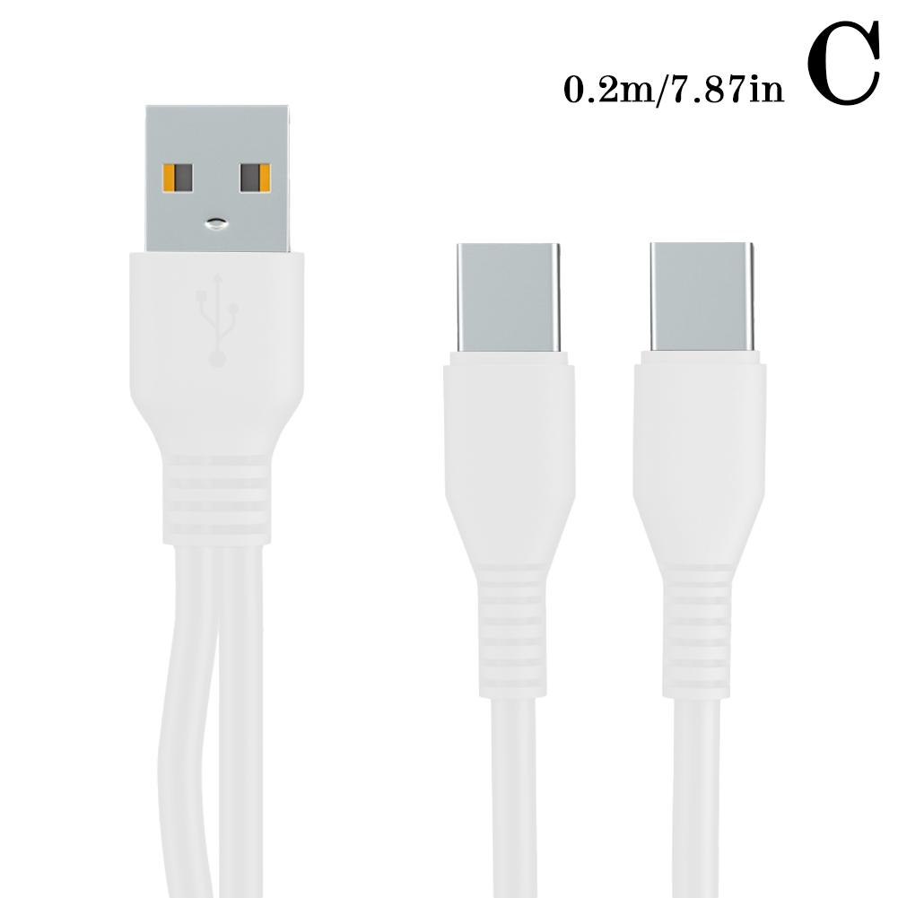 2-In-1 Data Cable USB Charging Spliter Cable Multi-function Type Y Charging Fast Cable Splitter Q4S8