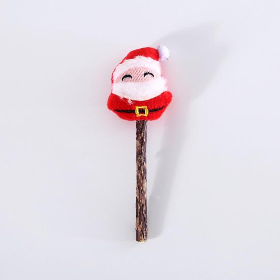 5 шт., жевательная игрушка для кошек, милая снежная кукла Санта-Клауса, пингвин, счастливая сумка для чистки зубов