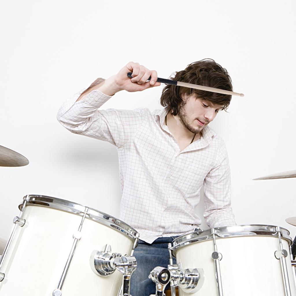 1 пара барабанных палочек 5A Противоскользящие барабанные палочки Нескользящие барабанные палочки Кленовые барабанные палочки Треугольный наконечник с Нескользящим покрытием