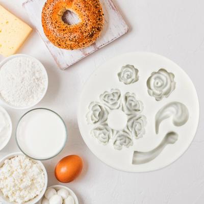 Прочная силиконовая форма, многоразовая роза для изготовления десертов, мини-форма для чайника для хлебобулочных изделий