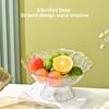 Многофункциональная фруктовая тарелка с дренажным основанием, прозрачная пластиковая фруктовая чаша для вечеринки на кухне, поднос для фруктов