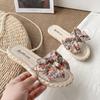 Женские летние тапочки Новые пляжные сандалии Wild Fairy Wind Sweet Bow Flat, легкие, нескользящие, износостойкие, впитывающие пот