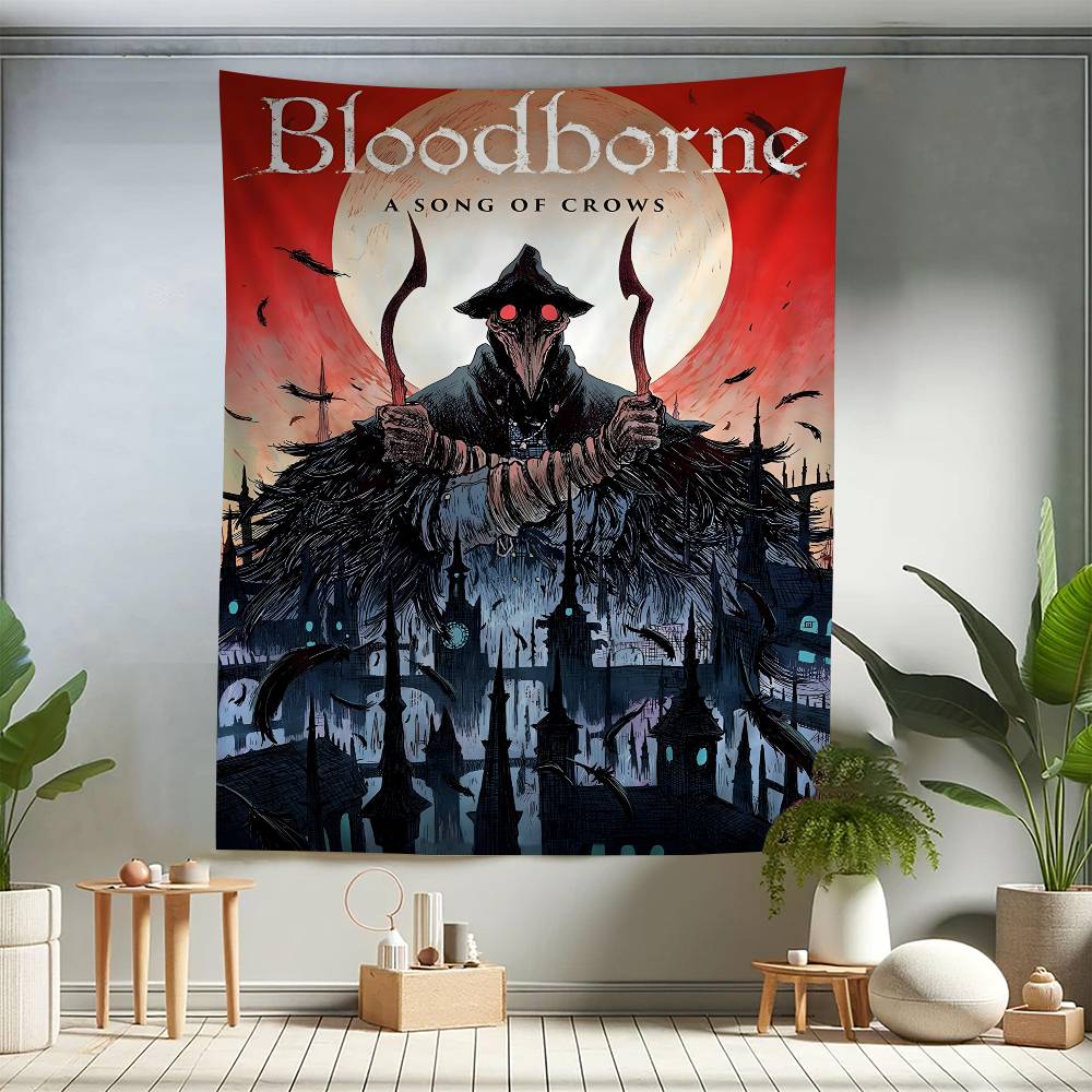Темный Охотник BBloodborne Игра Аниме Гобелен Подвесной Таро Хиппи Настенные Ковры Комната Декор Дома