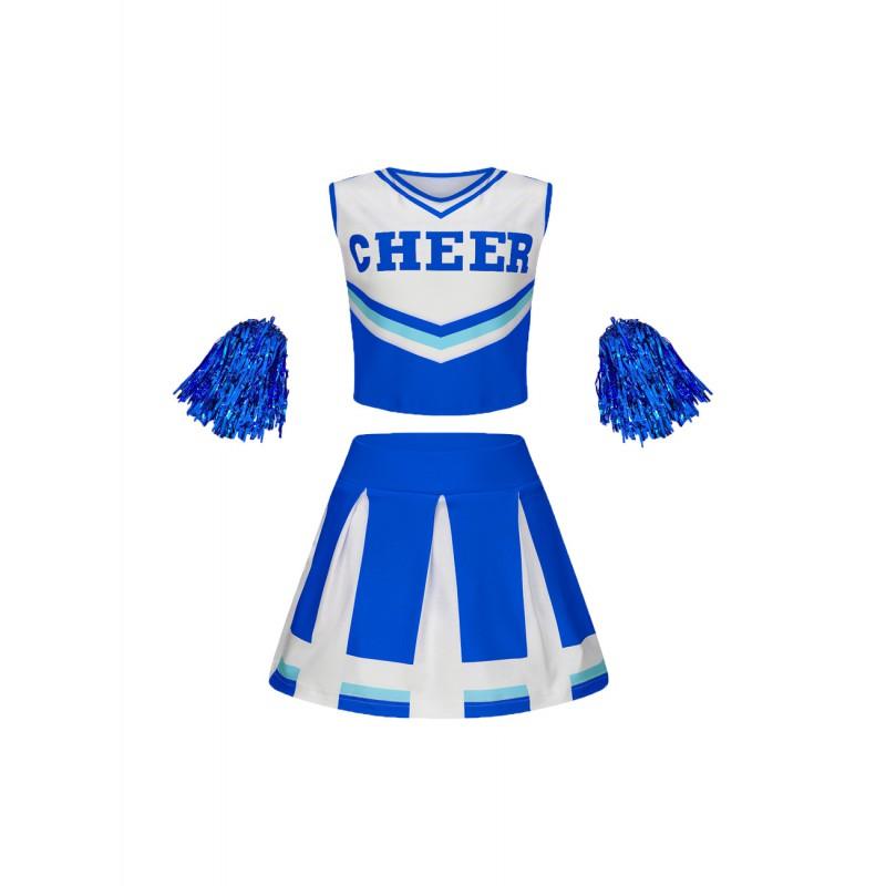 Girls Cheerleading Uniform Kids Stage Performance Outfit School Sports Meet Dance Costume