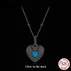 S925 серебро кулон светящееся сердце ожерелье для женщин подарок на день Святого Валентина юбилей ювелирные изделия подарок