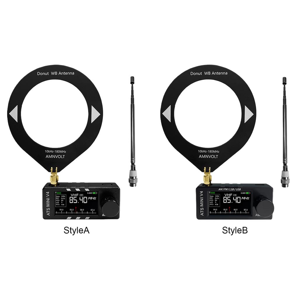 AMNVOLT V4 ATS MINI Радио 1,9-дюймовый IPS-экран Портативный AM FM Радиоприемник LSB USB Транзисторные Карманные Радиоприемники для Помещений и Улицы