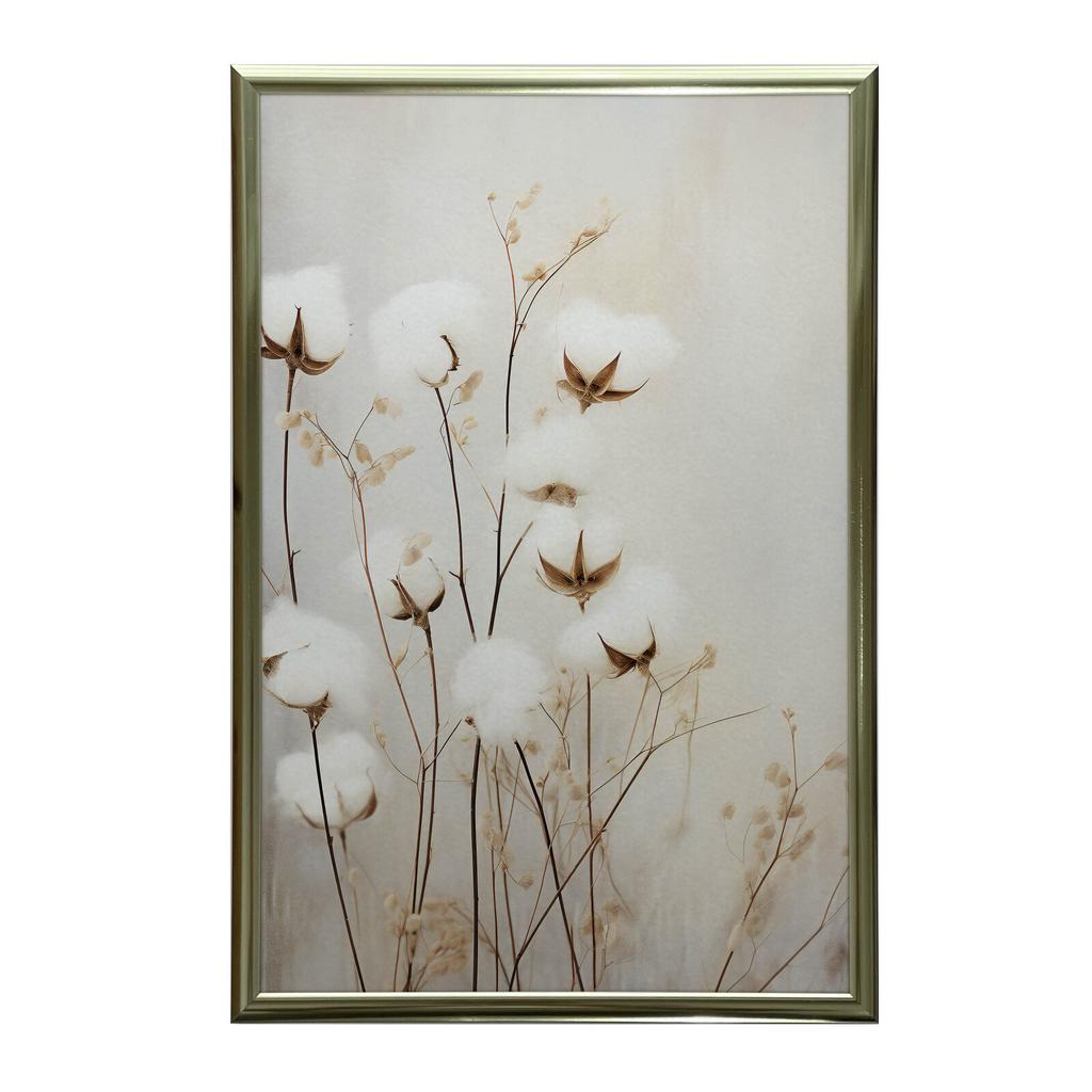 Kwiaty Bawełny Kwiaty Bawełny, 70X100 Cm, Bez Ramy, Papier Matowy 230 Gsm