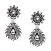 Oxidized Silver Dangle Earrings Studded With Cubic Zirconia for Women and Girls Pair of 1