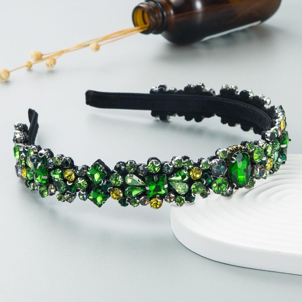 Retro Women Baroque Hairbands European and American Rhinestone Full Diamond Headband Palace Style Hair Ties Hair Accessory