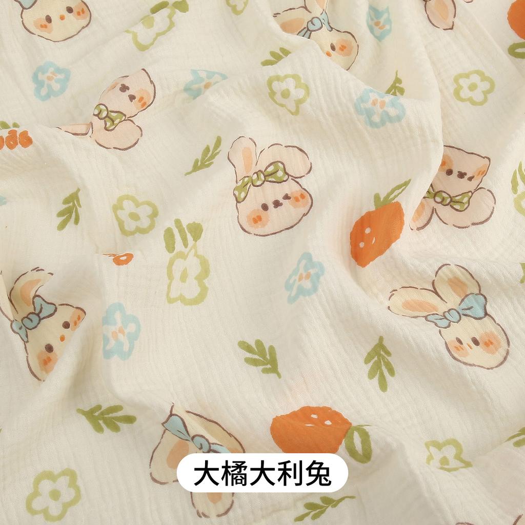 Чистый хлопок двухслойная крепированная ткань для пижам детских одеял постельного белья детской одежды ткани для шитья своими руками ширина 200 см