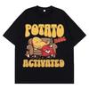 Lazy Potato Funny Couch Potato TShirt Men Women Fashion Clothing T-shirts Summer Short-sleeved Cotton Harajuku Oversized T-shirt