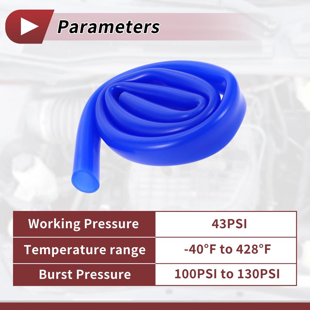 HEROFFIX Air and Silicone Vacuum Tube Hose High Temperature Automotive Vacuum Line 3.3ft