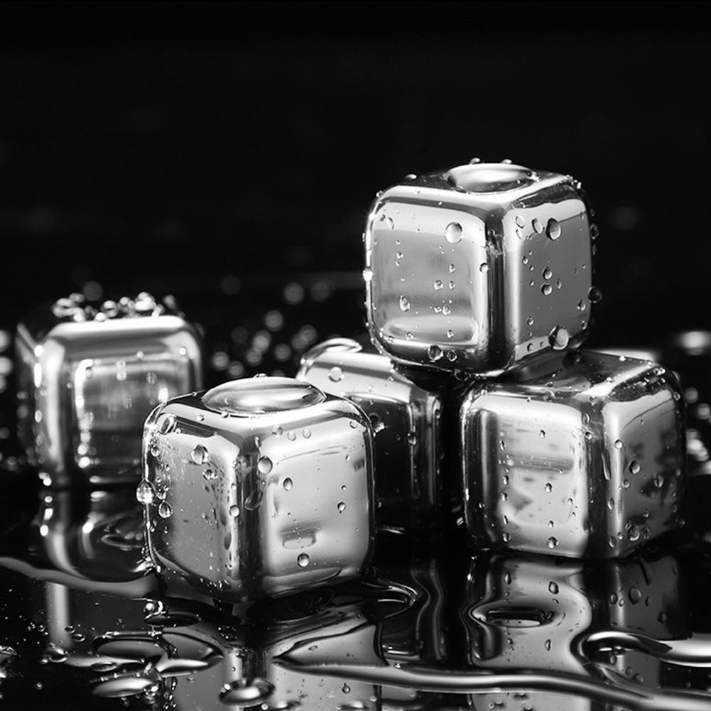 Кубик льда из пищевой стали (304) Нержавеющая сталь 2,7x2,7x2,7см