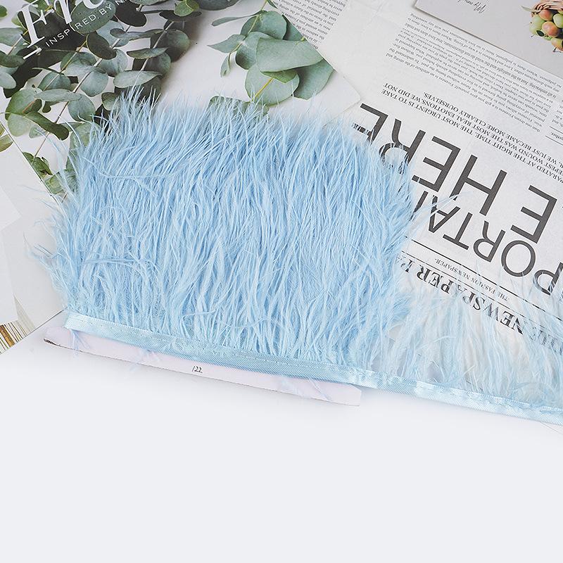 8-10Cm Ostrich Feather Wedding Dress Diy Performance Clothing Accessories Feather Tassel Including Webbing
